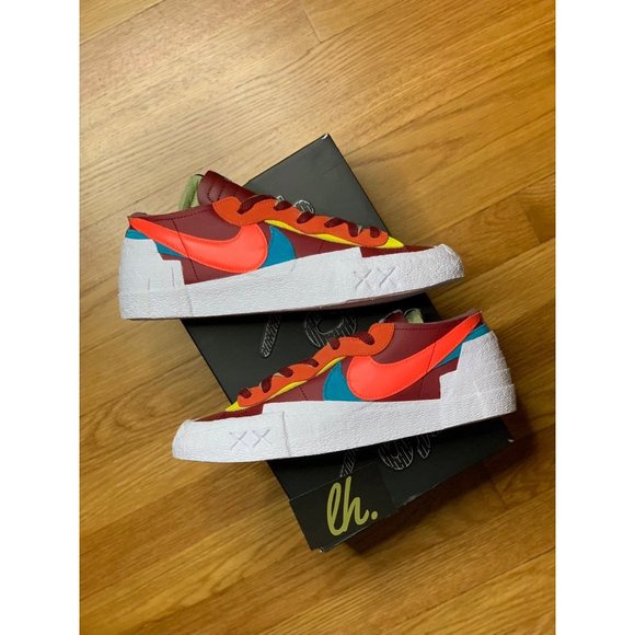 Size 10 Nike Blazer Low "Sacai Kaws Red" - Picture 5 of 5